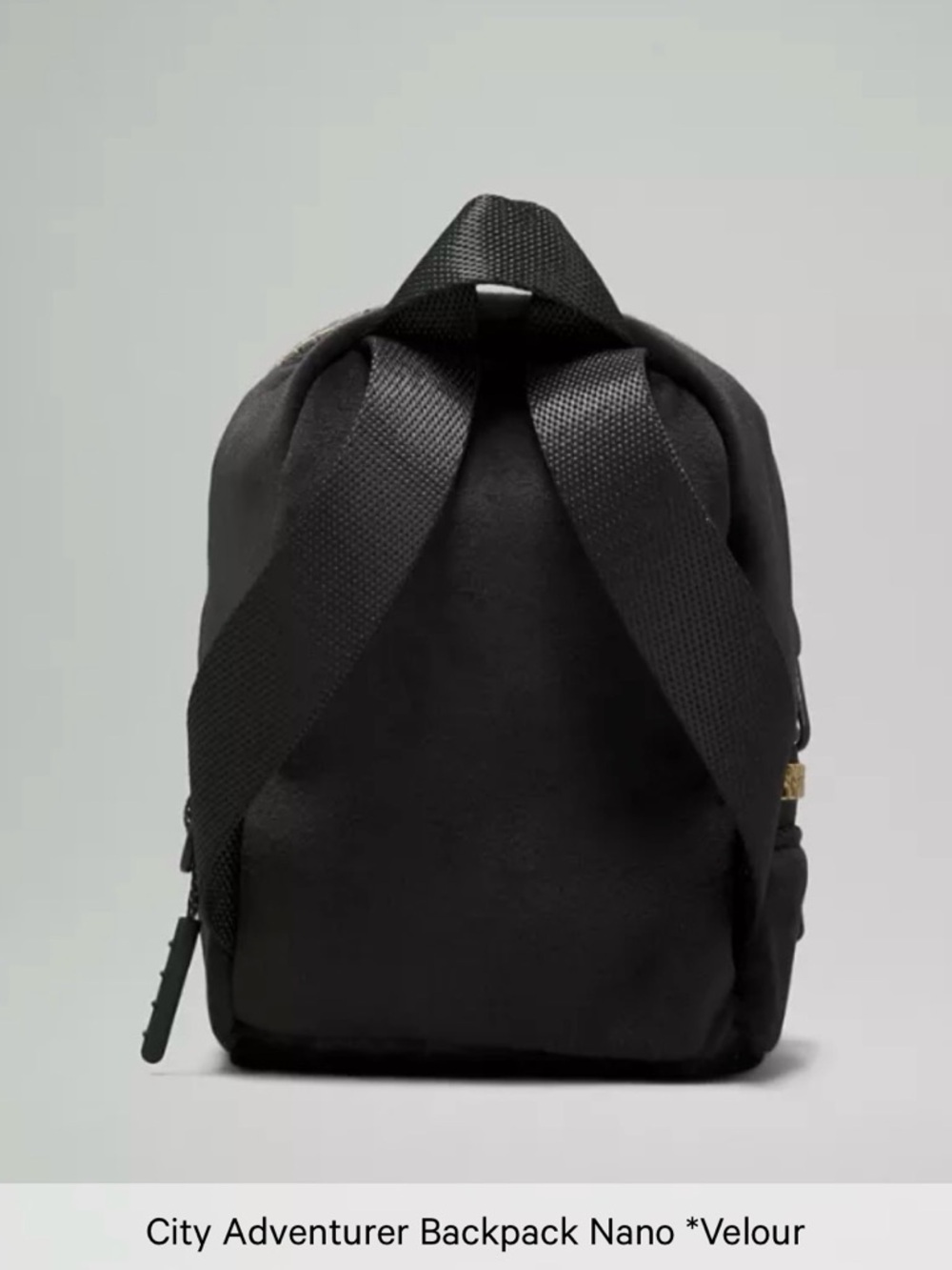 lululemon athletica Mini Backpack Keychain in Black with Gold Hardware - Picture 2 of 11